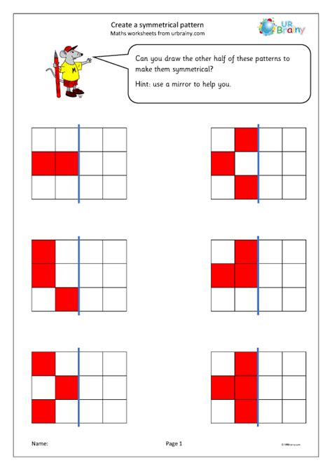 Drawing Symmetrical Shapes Worksheets Worksheets For Kindergarten