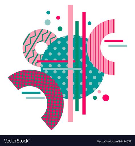 Abstract Design Poster Geometric Composition Vector Image