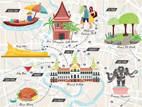 Illustrated Map Of Bangkok By Bek Cruddace On Dribbble