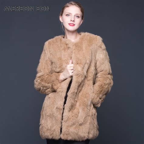 buy 2018 real rabbit fur coat jackets genuine fur coat womens fashion outwear