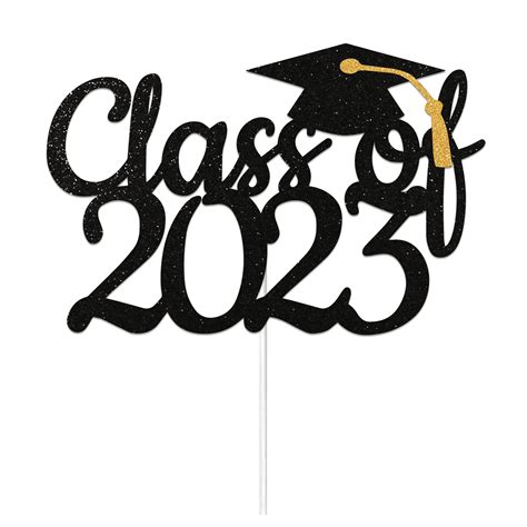 Buy Class Of 2023 Cake Topper Congratulations 2023 Graduate Decor