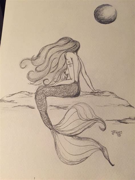 Mermaid Drawing Mermaid Drawings Mermaid Art Mermaid Sketch