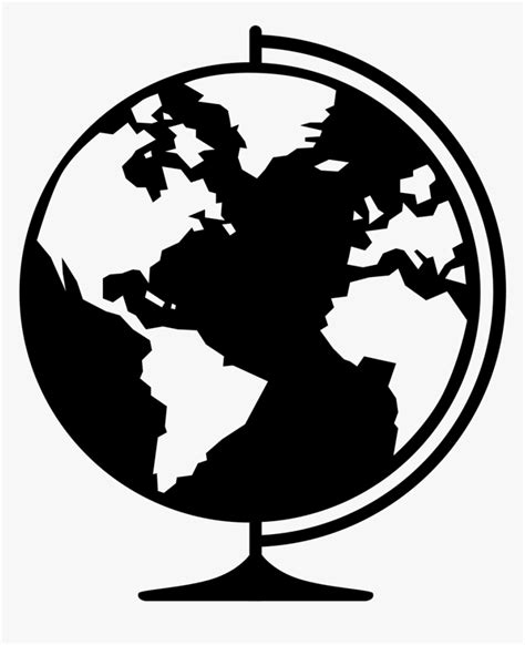 World Map Globe Earth Earth Globe Silhouette Png Transparent Png