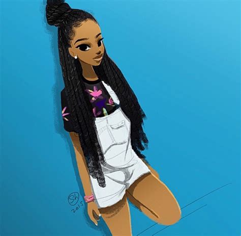 Black Girl Drawing Cartoon At Explore