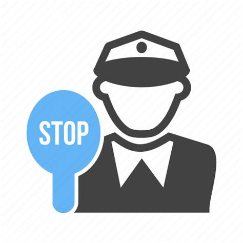 Police Sign Stop Traffic Icon