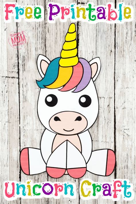 Free Printable Unicorn Craft For Kids Simple Mom Project Unicorn