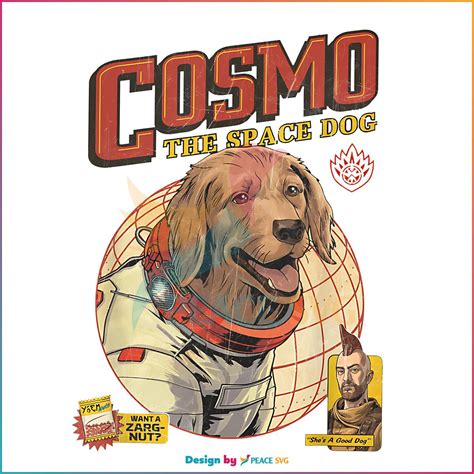 Cosmo The Space Dog Png Silhouette Sublimation Files Peacesvg