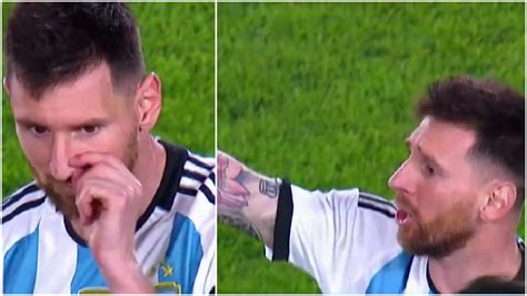 video el enojo de lionel messi en pleno festejo de la selección argentina noticias de fútbol