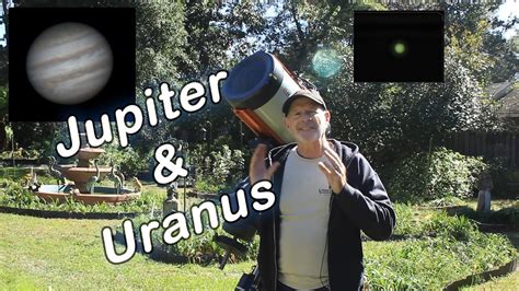 Jupiter And Uranus Through My 11 Celestron Telescope Youtube