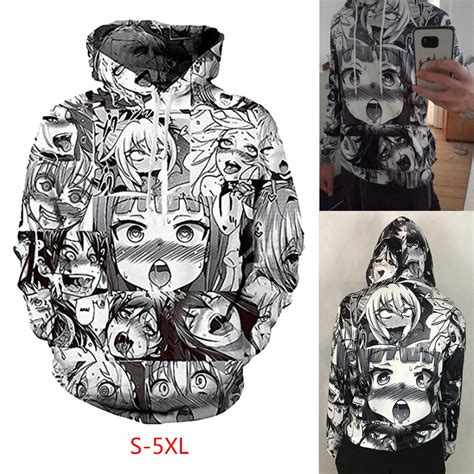 Ahegao 3d Print Pullover Hoodie Prints Art And Collectibles