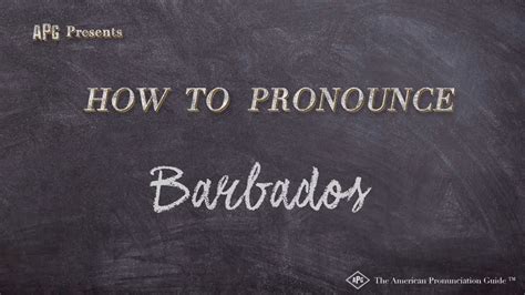 how to pronounce barbados real life examples youtube
