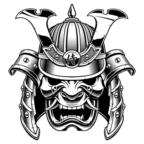 Japanese Samurai Warrior Mask Samurai Coloring Pages Coloring Pages