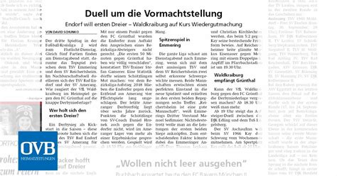 Duell Um Die Vormachtstellung Ovb Heimatzeitungen