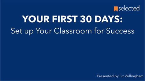 Selected Your First 30 Days Of Teaching