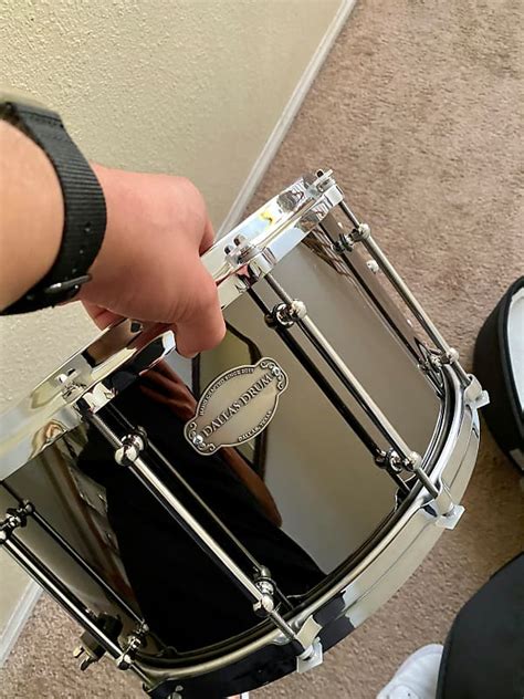 Dallas Drum 8x14 Snare Drum Black Brass Reverb
