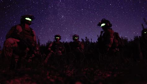 Us Army Rangers Operating In The Night Roperators