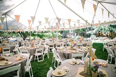 A backyard wedding reception is a great option if you're envisioning a somewhat casual event, or if you love being outdoors. DIY Backyard BBQ Wedding Reception - Snixy Kitchen