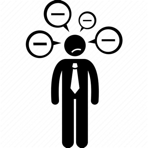 Attitude Businessman Character Negative Icon