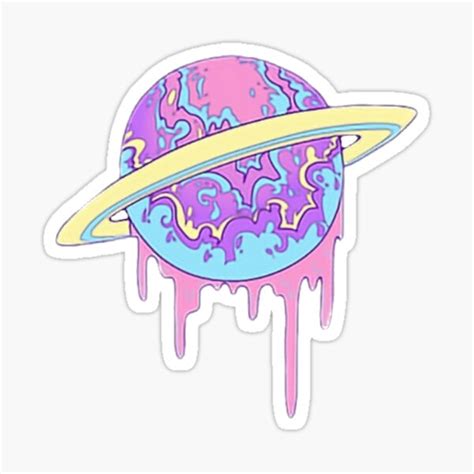 Trippy Planet Sticker By Mikec4 Redbubble