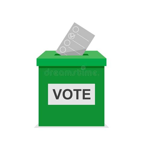 Vote Bulletin Ith Green Vote Box Election And Democracy Political
