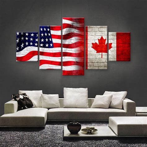 Hd Printed Limited Edition American Canadian Canada Canvas
