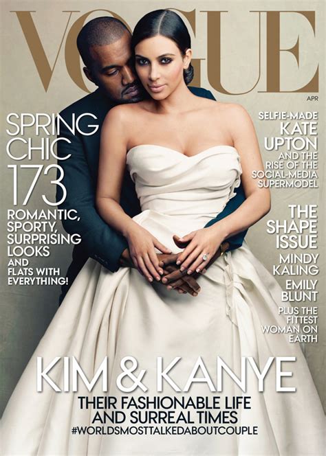 An exclusive booklet by juergen teller portrays kim kardashian, kanye west and the french spring. Kim Kardashian & Kanye West by Annie Leibovitz for VOGUE