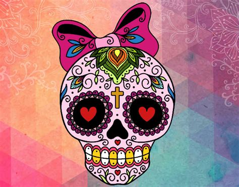 Si tratta di tatuaggi dai disegni esclusivi che rappresentano una festa che rende immortali le persone care che. Disegno Teschio messicano infiocchettata colorato da ...