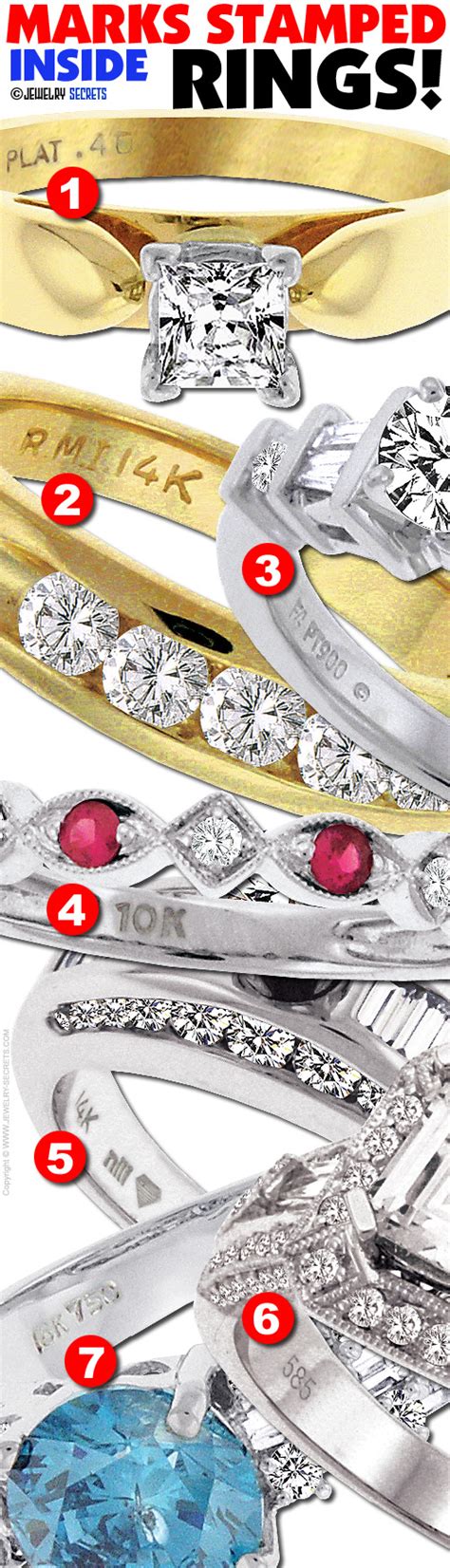 Roduct description economy marking gold and 925 silver set c with 4 pieces. MARKS STAMPED INSIDE RINGS - Jewelry Secrets