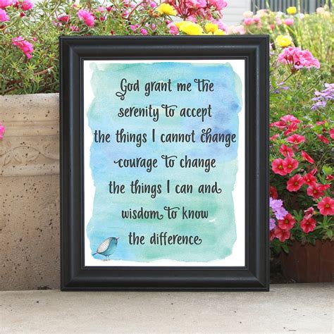 God Grant Me The Serenity Prayer Print Etsy