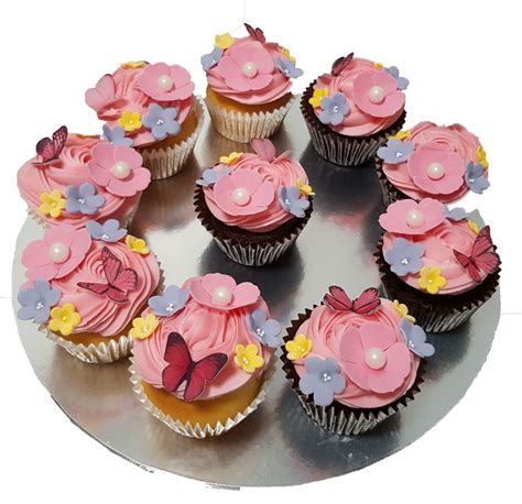 Flowers And Butterfly Cupcakes Cb Cc004 Cake Boutique