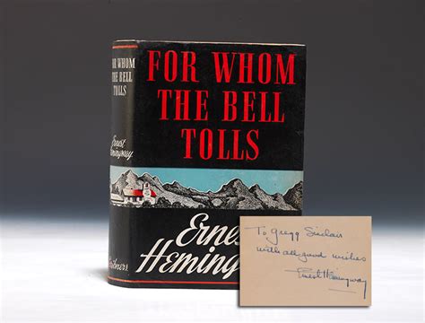 For Whom The Bell Tolls Tab - For Whom the Bell Tolls - First Edition - Signed - Ernest Hemingway