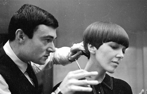 1960s hairstyles went geometric, outrageous, became works of art in the hands of vidal sassoon! Vidal Sassoon, Mary Quant and THAT 60s wedge haircut ...