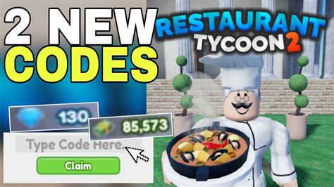 New Update Restaurant Tycoon 2 Codes Restaurant Tycoon 2 Codes
