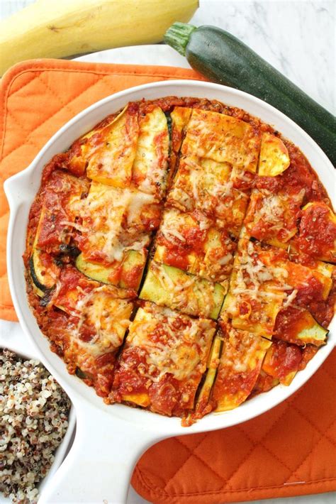 Healthy Zucchini Lasagna With Quinoa Once Upon A Pumpkin