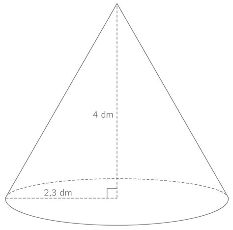 Comment Calculer Le Volume D Un Tronc De Cone - Calculer le volume d'un cône de révolution - 4e - Exercice