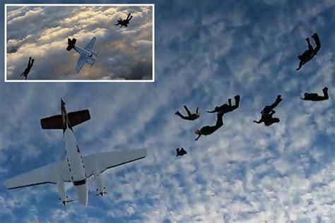 Terrifying Moment Plane Spirals Out Of Control Nearly Killing Skydivers