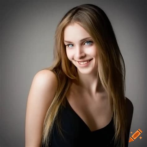 Smiling Woman With Dark Blonde Hair