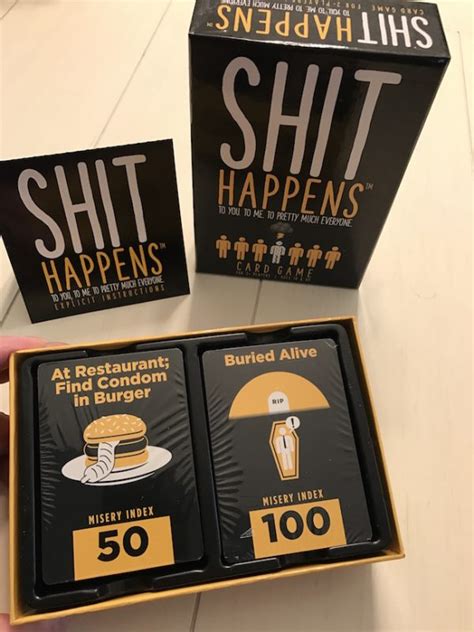 The judge determines which meme is the funniest, and the game continues rotating judges as long as everybody wants. Shit Happens Adult Card Game Review | Just Plum Crazy