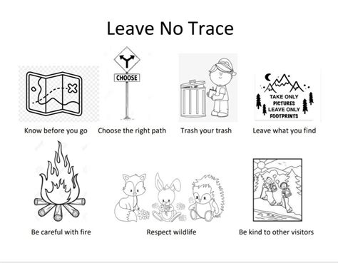 Leave No Trace Coloring Page