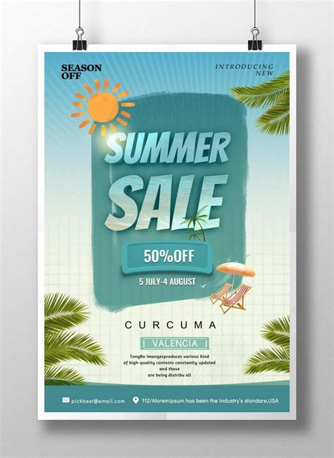 Simple Personality Summer Promotion Poster Template Imagepicture Free