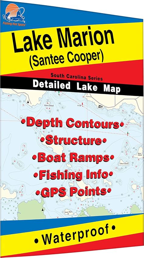 Lake Marion Fishing Map Santee Cooper Charts And Maps Amazon Canada