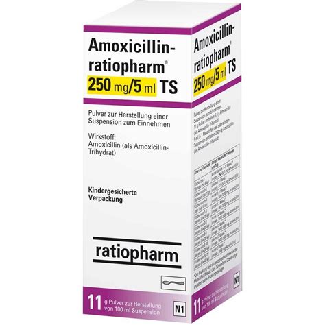 Amoxicillin Ratiopharm 250 Mg5 Ml Ts 100 Ml Shop