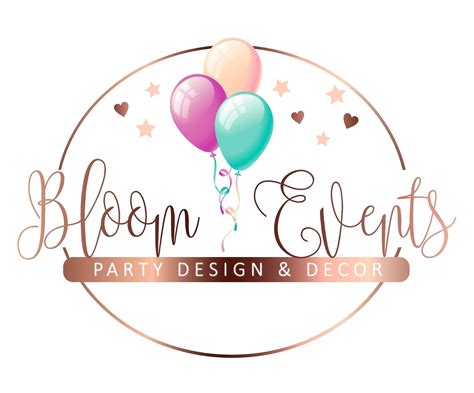 Balloon Logo Event Planner Logo Party Decoration Logo Etsy In 2021