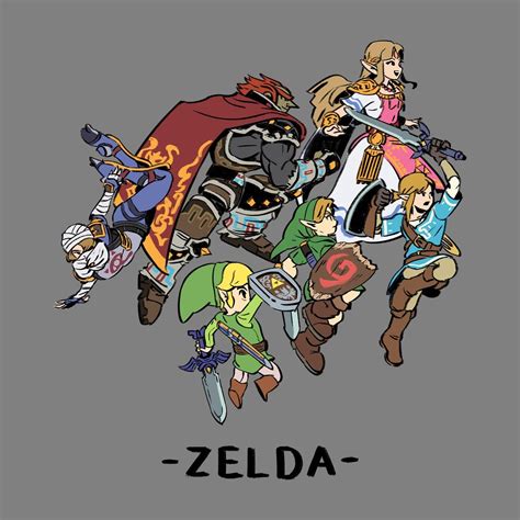 Legend Of Zelda Art Link Princess Zelda Sheik Ganondorf Legend