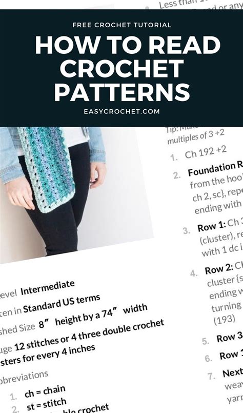 How To Read Crochet Patterns Crochet Stitches For