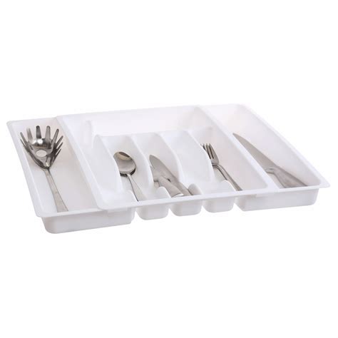 Practa White Plastic Expandable Cutlery Tray Bunnings Australia