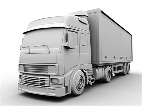 Freightliner Box Truck 3d Model Maya Files Free Download Modeling