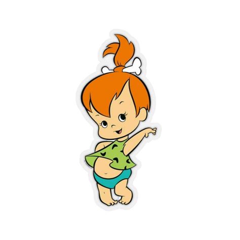 Pebbles Kiss Cut Sticker The Flintstones Cartoon Old School T Tv Etsy
