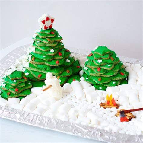 Get ahead with your festive baking with classics like christmas cake and mince pies, as well as a whole world of breads, brownies and cupcakes. Edible Christmas Cookie Forest Craft | AllFreeHolidayCrafts.com
