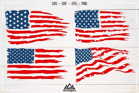 Usa Flag Distressed Svg Design By Agsdesign Thehungryjpeg